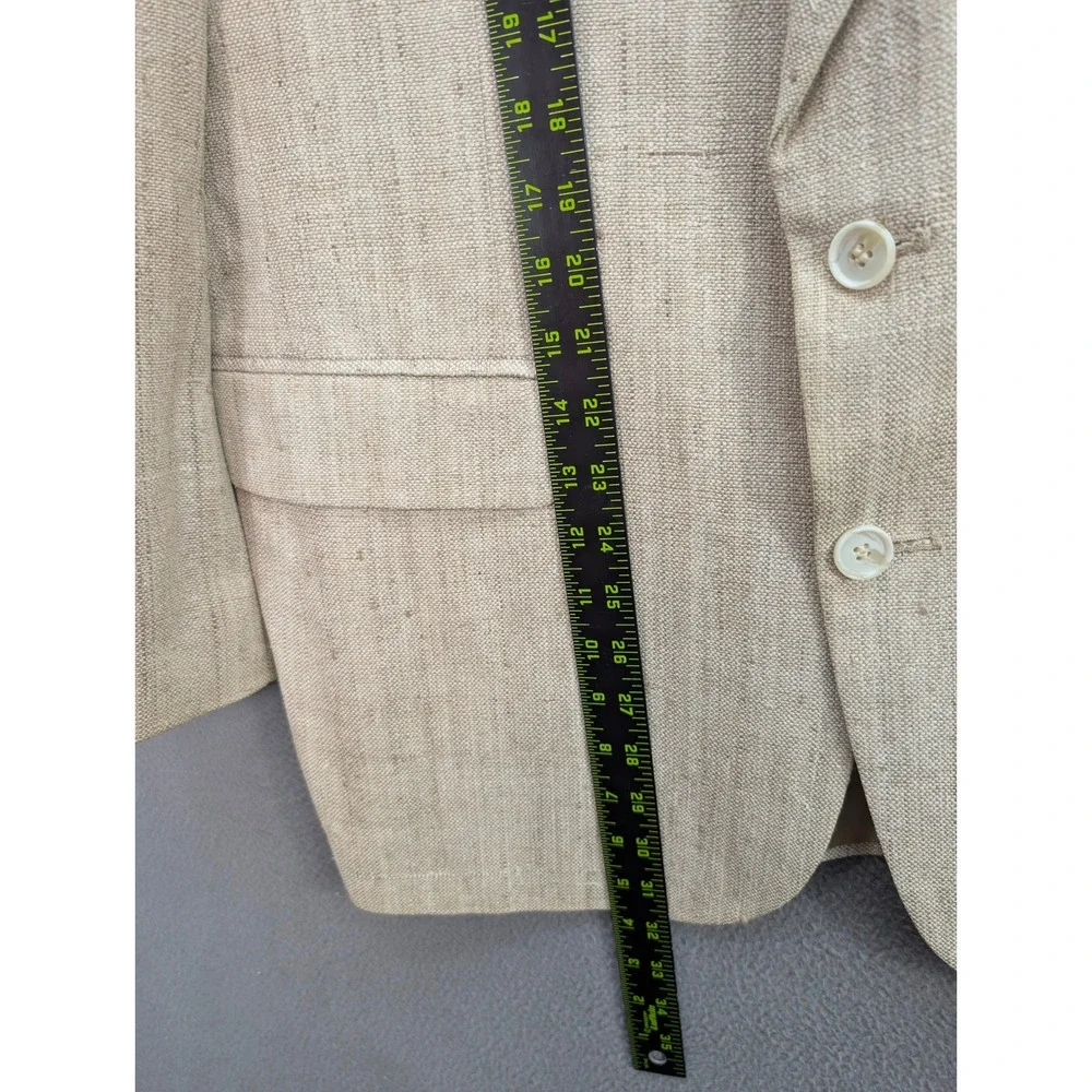 Towncraft Mens Vintage Beige Textured Two Button Blazer Sport Coat Size 42R